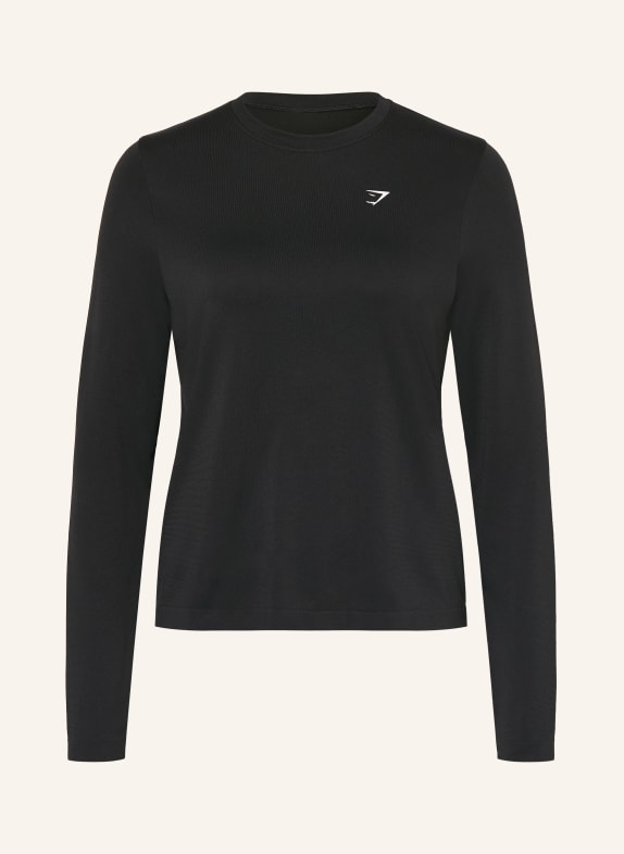 GYMSHARK Longsleeve EVERYDAY SEAMLESS SCHWARZ