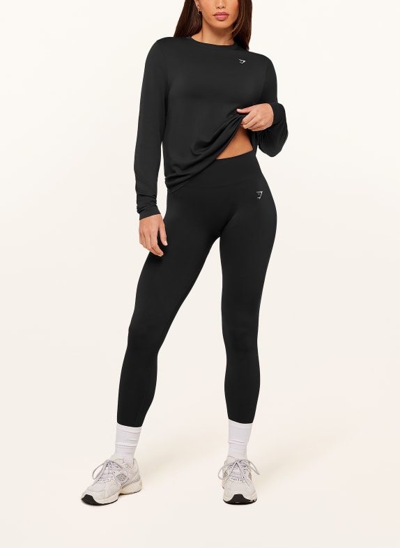 GYMSHARK Longsleeve EVERYDAY SEAMLESS SCHWARZ