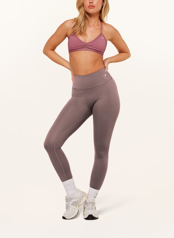 GYMSHARK Tights TRAINING 2.0 DUNKELBRAUN
