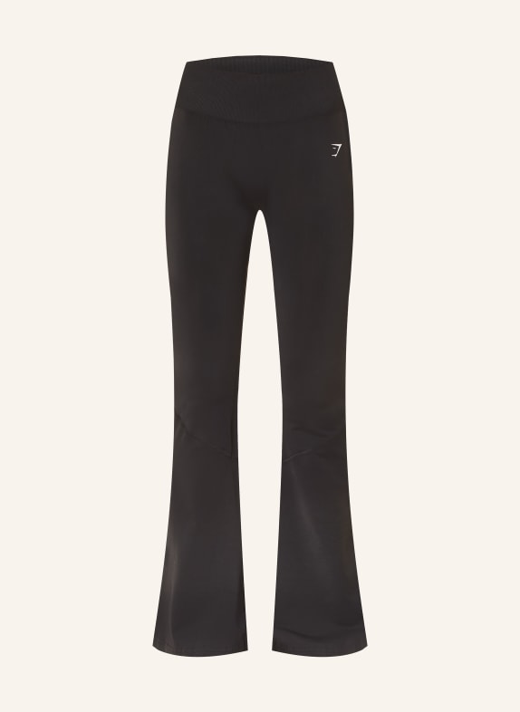 GYMSHARK Tights EVERYDAY SEAMLESS FLARED 2.0 SCHWARZ