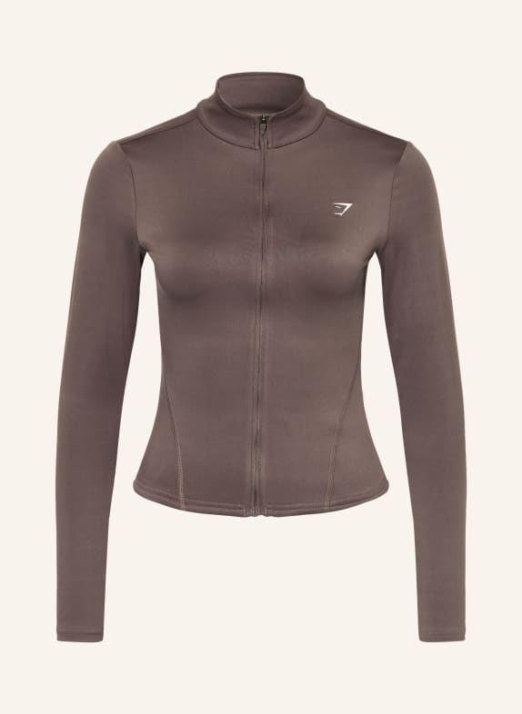 GYMSHARK Trainingsjacke DUNKELBRAUN