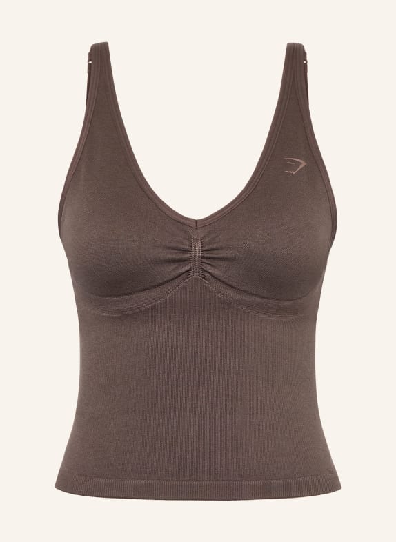 GYMSHARK Sport-BH LIFT SEAMLESS TAUPE