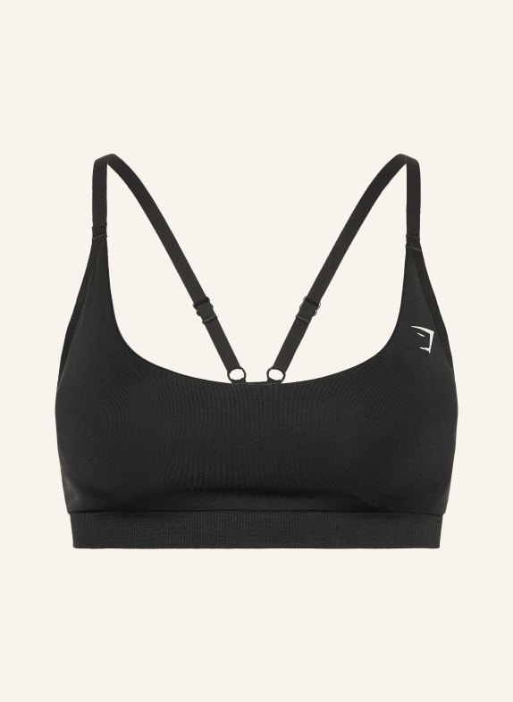 GYMSHARK Sport-BH LIGHT SUPPORT SCHWARZ