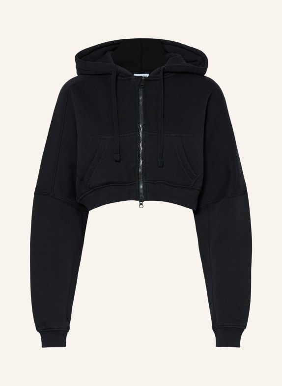 GYMSHARK Cropped-Sweatjacke PUMP COVER SCHWARZ