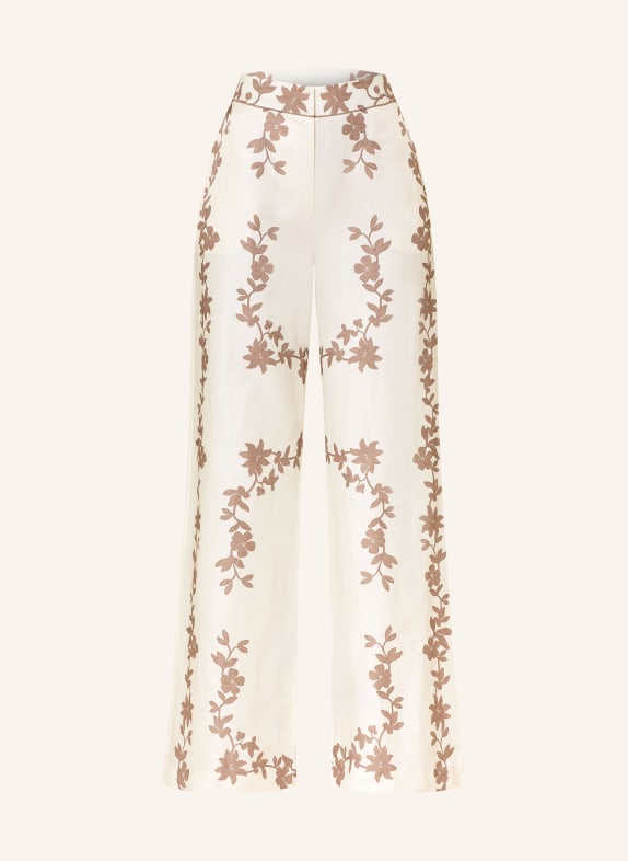 CLAUDIE PIERLOT Marlenehose CREME / BRAUN