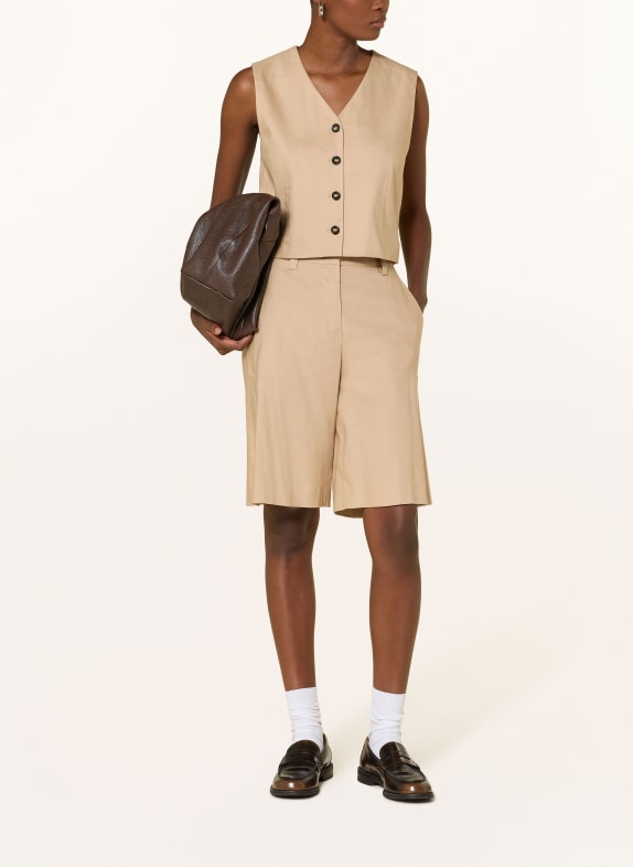 Marc O'Polo Bermudashorts i linne BEIGE