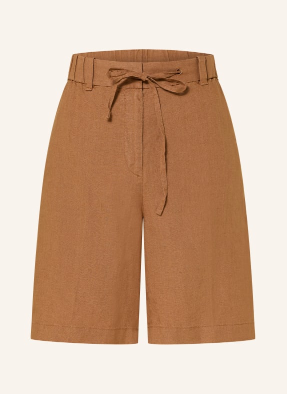 Marc O'Polo short en lin MARRON