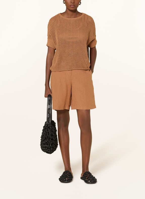 Marc O'Polo gebreid shirt CAMEL