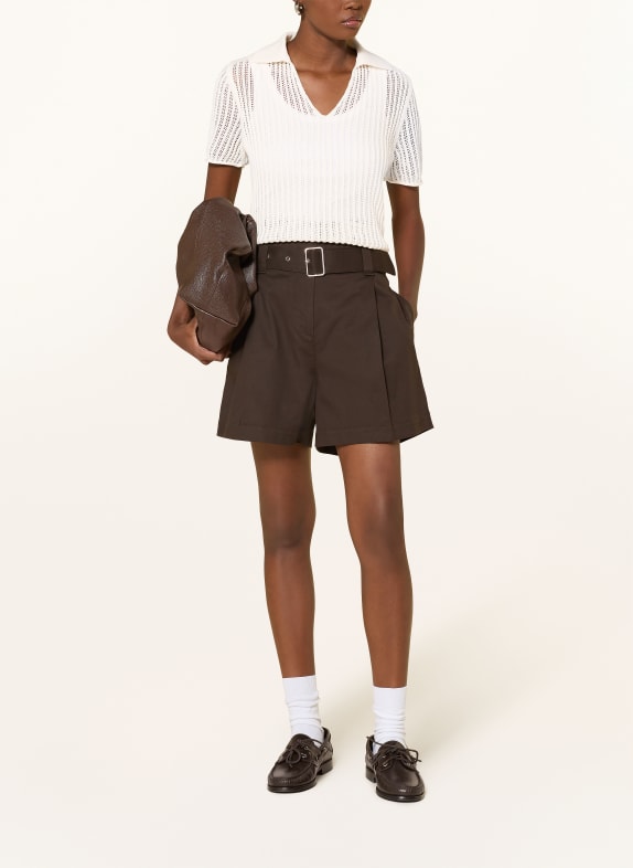 Marc O'Polo Gebreid poloshirt WIT