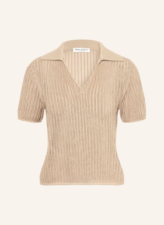 Marc O'Polo Dzianinowa koszulka polo BEŻOWY