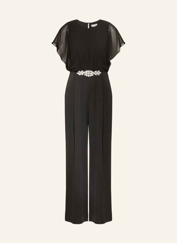 Phase Eight Kombinéza VELMA z kombinace materiálů s ozdobnými kameny ČERNÁ