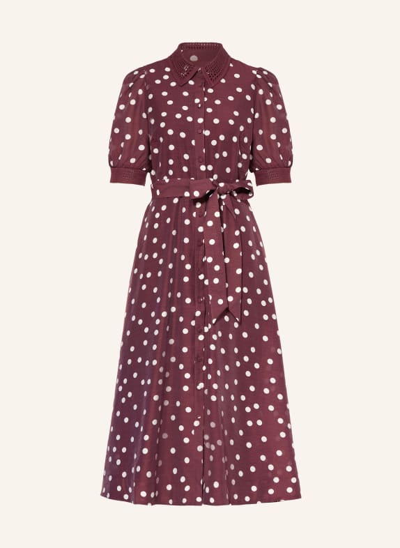 Phase Eight Hemdblusenkleid DELPHINE DUNKELROT / WEISS