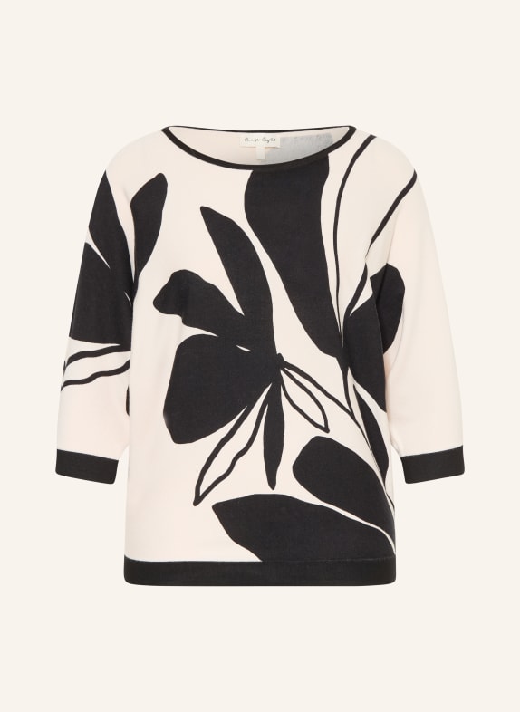 Phase Eight FAITH sweater with 3/4 sleeves BLACK / CREAM