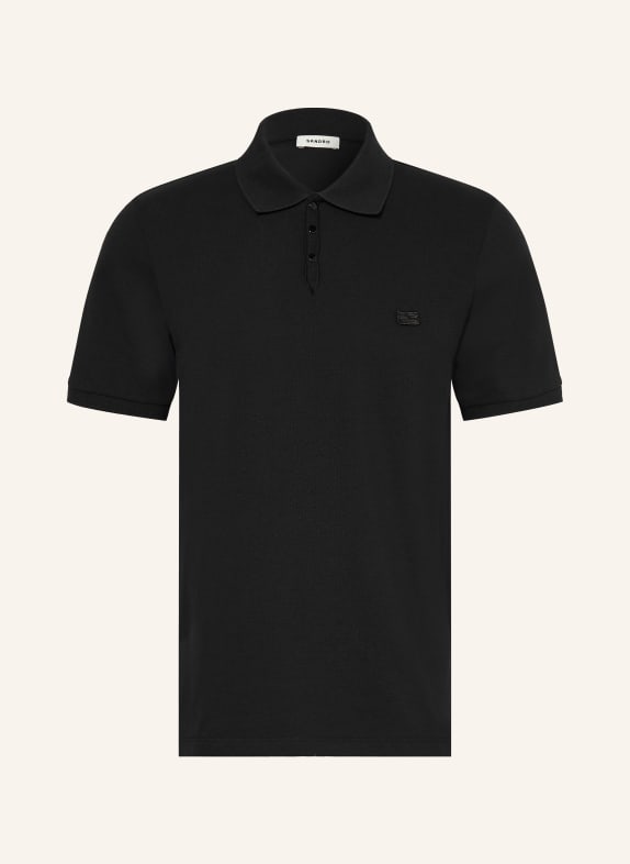 SANDRO Piqué-Poloshirt Regular Fit SCHWARZ