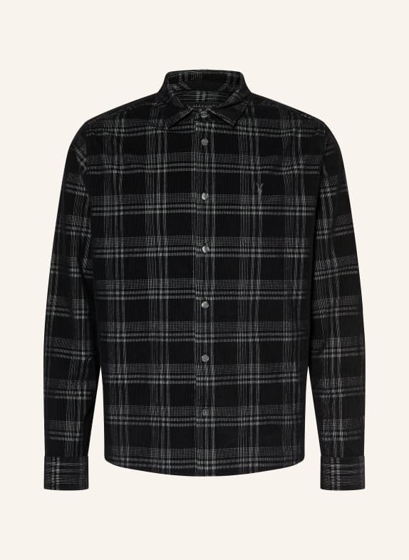 ALLSAINTS Cordhemd ROCKLEY Relaxed Fit SCHWARZ / DUNKELGRAU