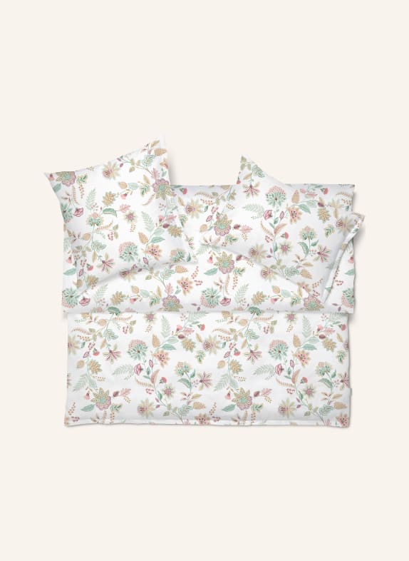 SCHLOSSBERG Linge de lit IMA CRÈME / ROUGE / VERT CLAIR