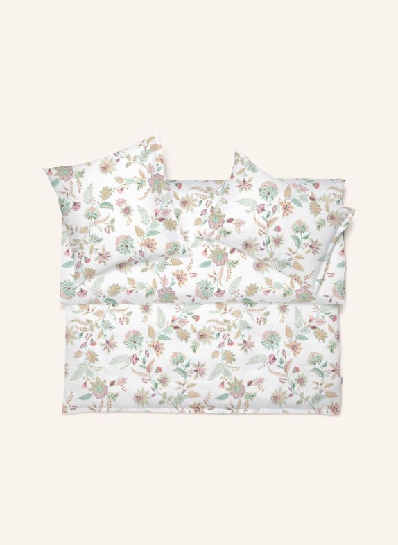 SCHLOSSBERG Linge de lit IMA CRÈME / ROUGE / VERT CLAIR