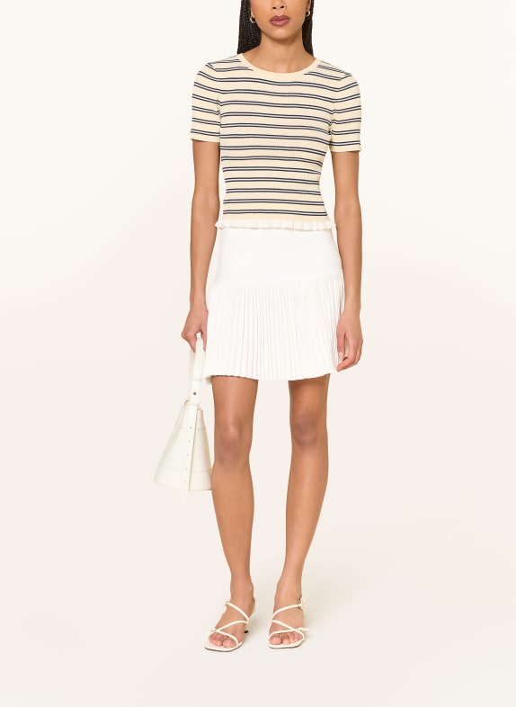 CLAUDIE PIERLOT Strickrock mit Plissees ECRU