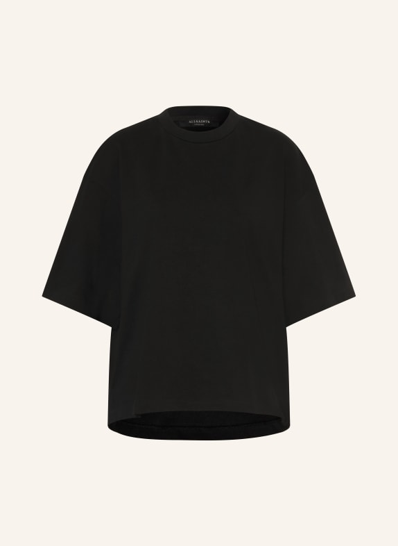 ALLSAINTS Oversized tričko ESME AMELIE s krajkou ČERNÁ
