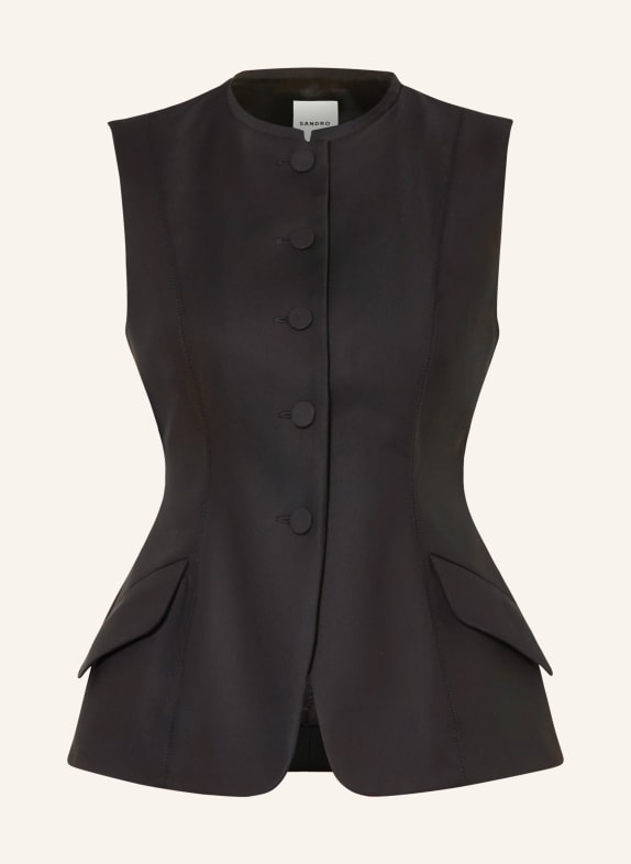 SANDRO Blazerweste SCHWARZ