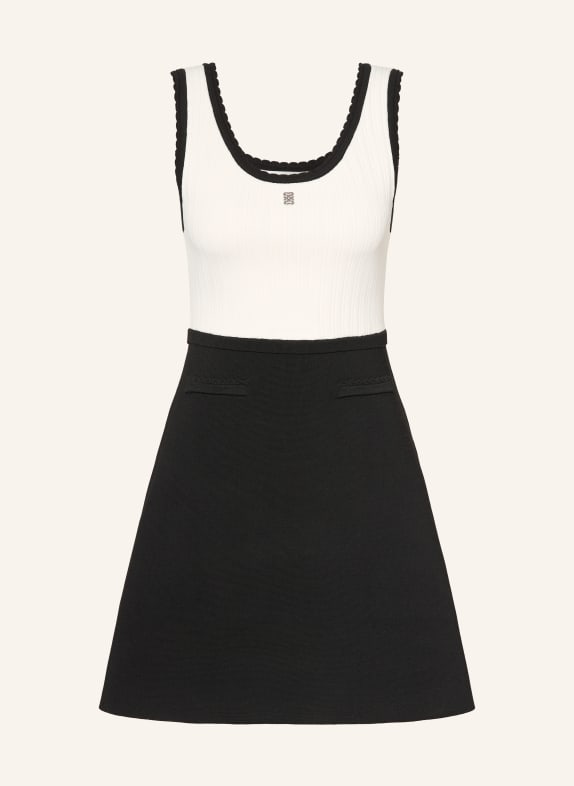 SANDRO Kleid SCHWARZ / WEISS