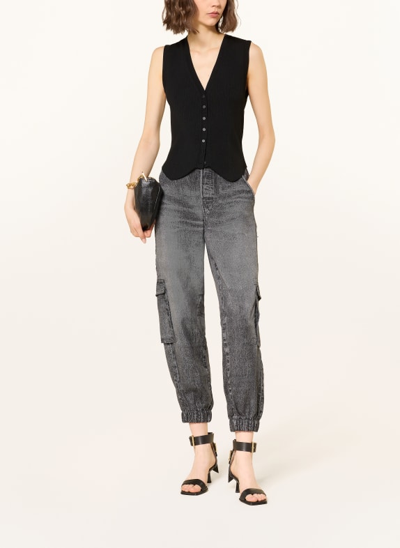 ALLSAINTS Cargobroek SELMA ILLUSION in jeanslook DONKERGRIJS