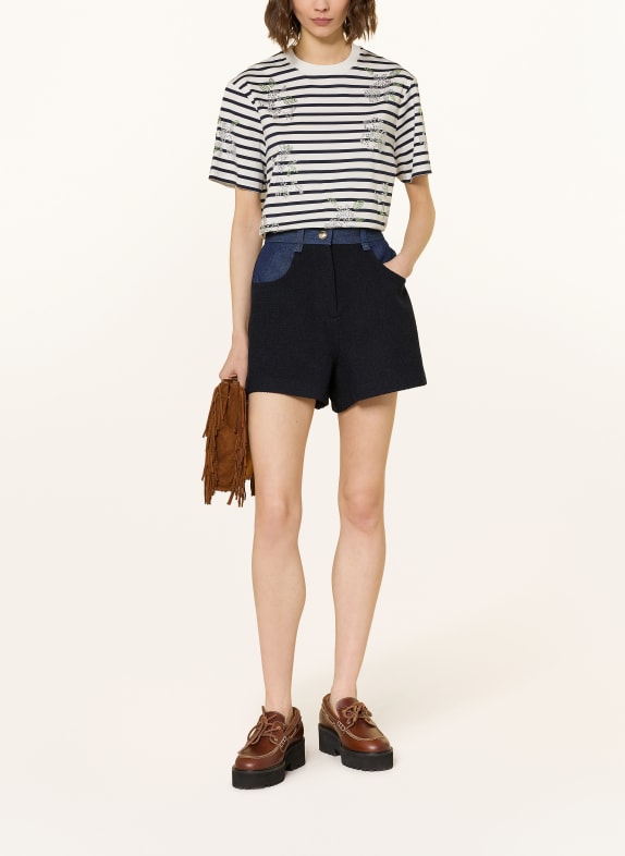 maje Tweed-Shorts im Materialmix 0103 NAVY
