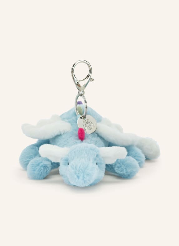 Jellycat Keyring and bag charm SKY DRAGON LIGHT BLUE / WHITE