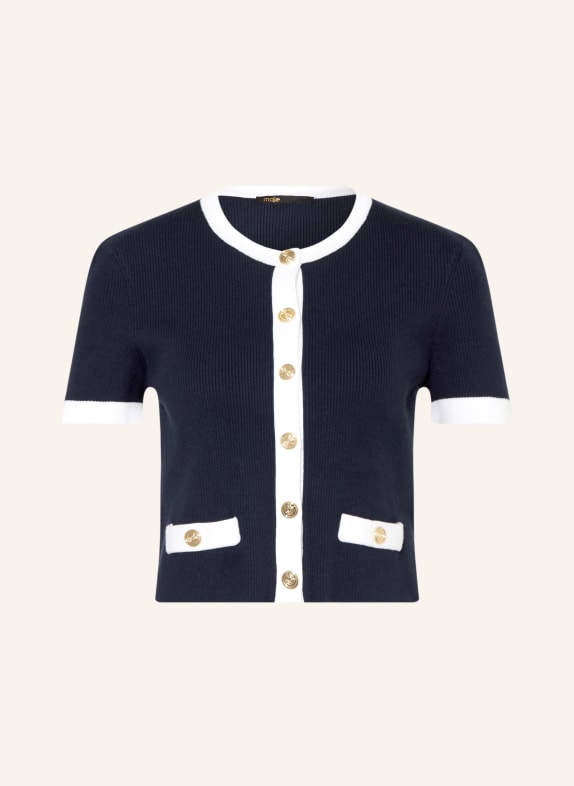 maje Strickjacke DUNKELBLAU / WEISS