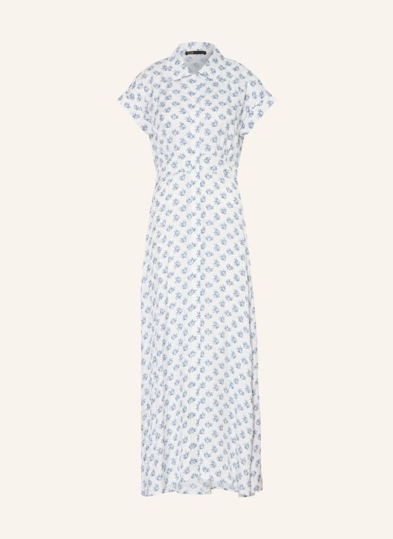 maje Hemdblusenkleid WEISS / HELLBLAU