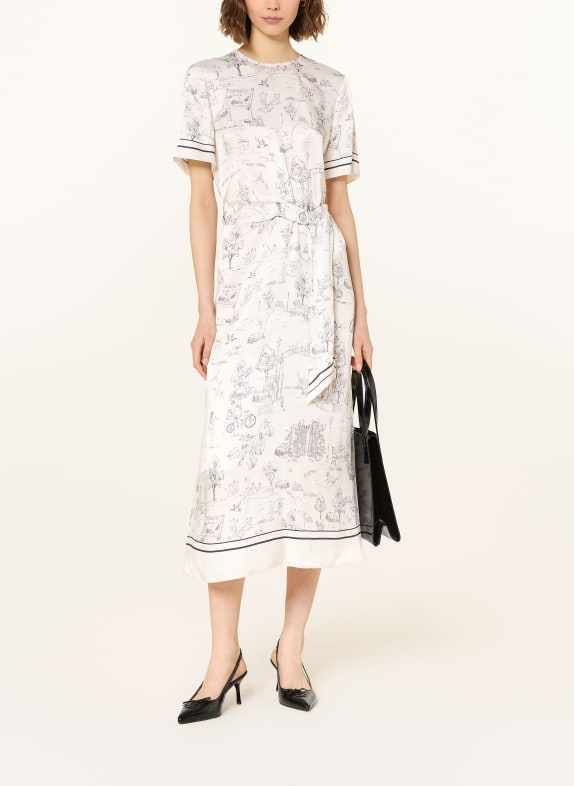 TED BAKER DAKOHTA wrap-style dress WHITE / BLACK