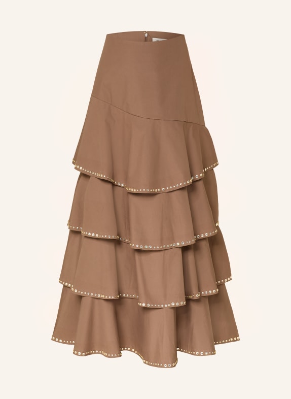 SANDRO Rock mit Schmucksteinen BRAUN