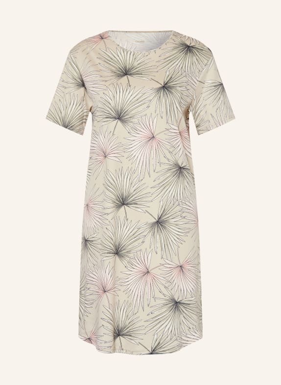 CALIDA Noční košile LEAF DREAMS SVĚTLE ZELENÁ / KRÉMOVÁ