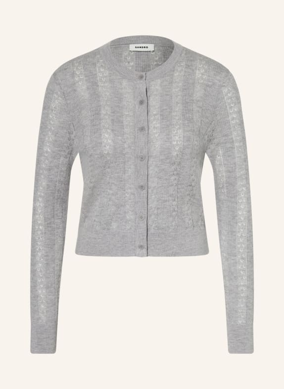 SANDRO Strickjacke GRAU