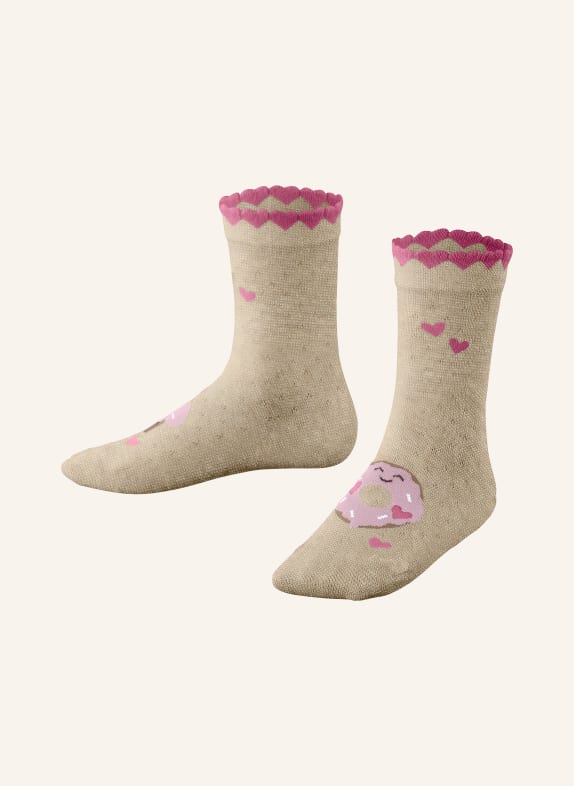 FALKE Socken CUTE PASTRIES 4650 SAND MEL.