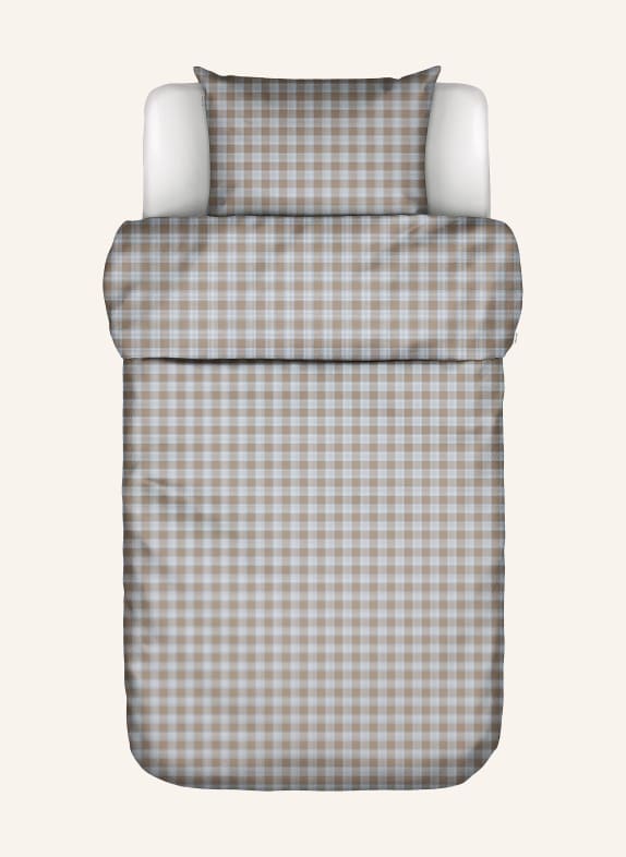 Marc O'Polo Bettwäsche ISAK HELLBLAU / CAMEL / BLAUGRAU