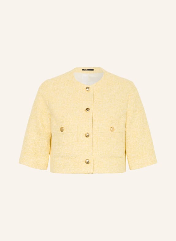 maje Kastenjacke aus Bouclé mit Glitzergarn GELB