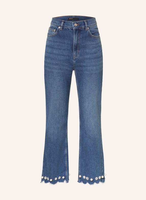 maje Straight Jeans mit Schmuckperlen und Schmucksteinen 0201 BLUE