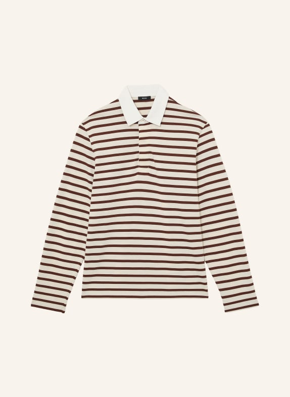 REISS Jersey-Poloshirt CONNERS BRAUN / CREME