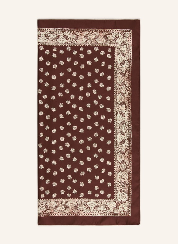 CLAUDIE PIERLOT Seidentuch BRAUN / CREME