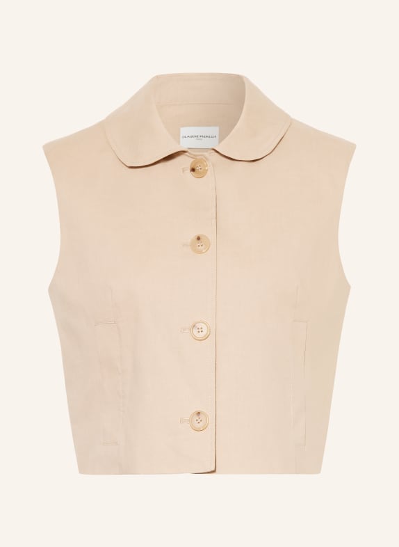 CLAUDIE PIERLOT Blazerweste mit Leinen BEIGE