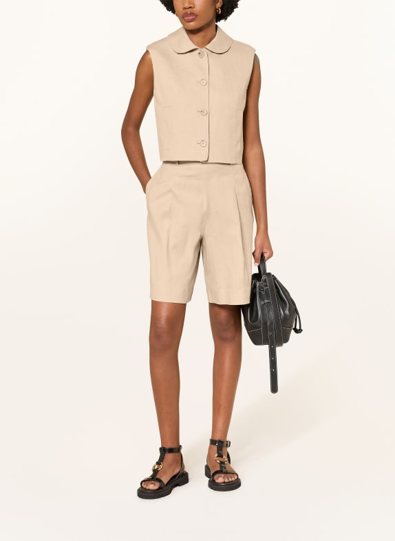 CLAUDIE PIERLOT Blazerweste mit Leinen BEIGE