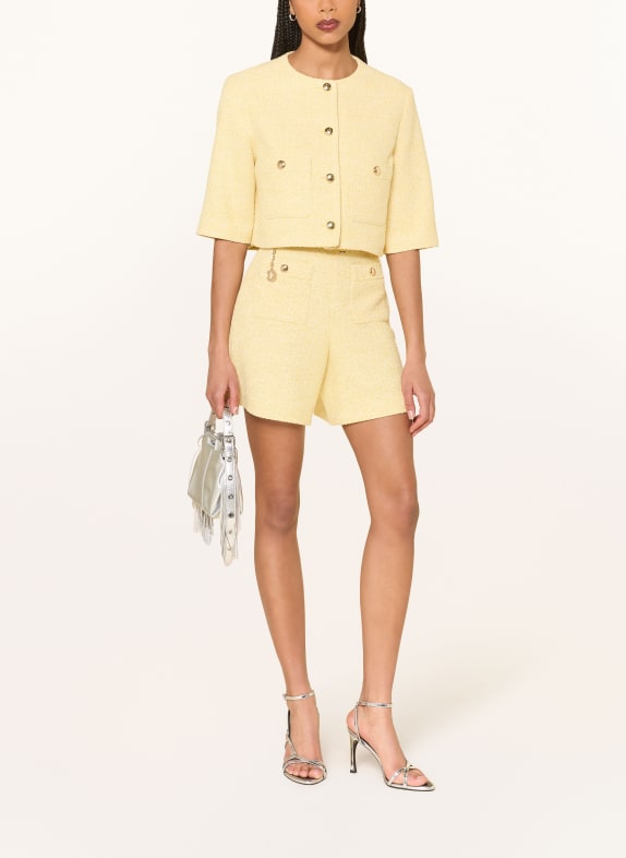 maje Bouclé-Shorts mit Glitzergarn GELB