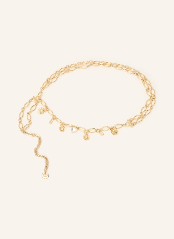 maje Gürtel mit Schmucksteinen GOLD / WEISS