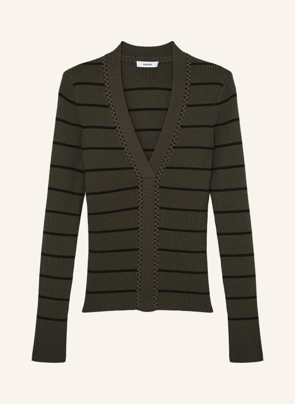 REISS Pullover LAURALEE KHAKI / SCHWARZ