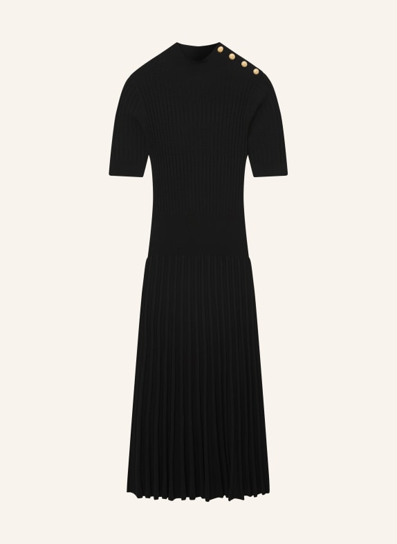 REISS Gebreide jurk HARRIETT ZWART