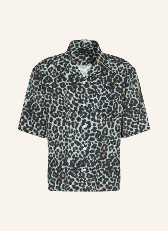 ALLSAINTS Resorthemd SILESIA Oversized Fit SCHWARZ / COGNAC / HELLGRAU