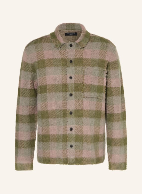 ALLSAINTS Strickhemd ADLER Comfort Fit GRÜN / ALTROSA
