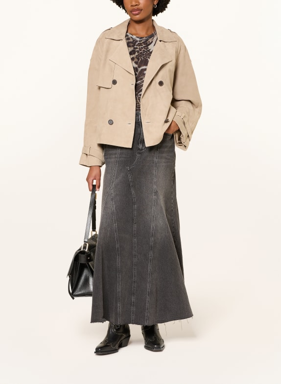 ALLSAINTS Kožená bunda REED BÉŽOVÁ