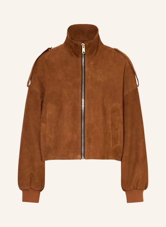 ALLSAINTS Lederjacke LOWDEN BRAUN